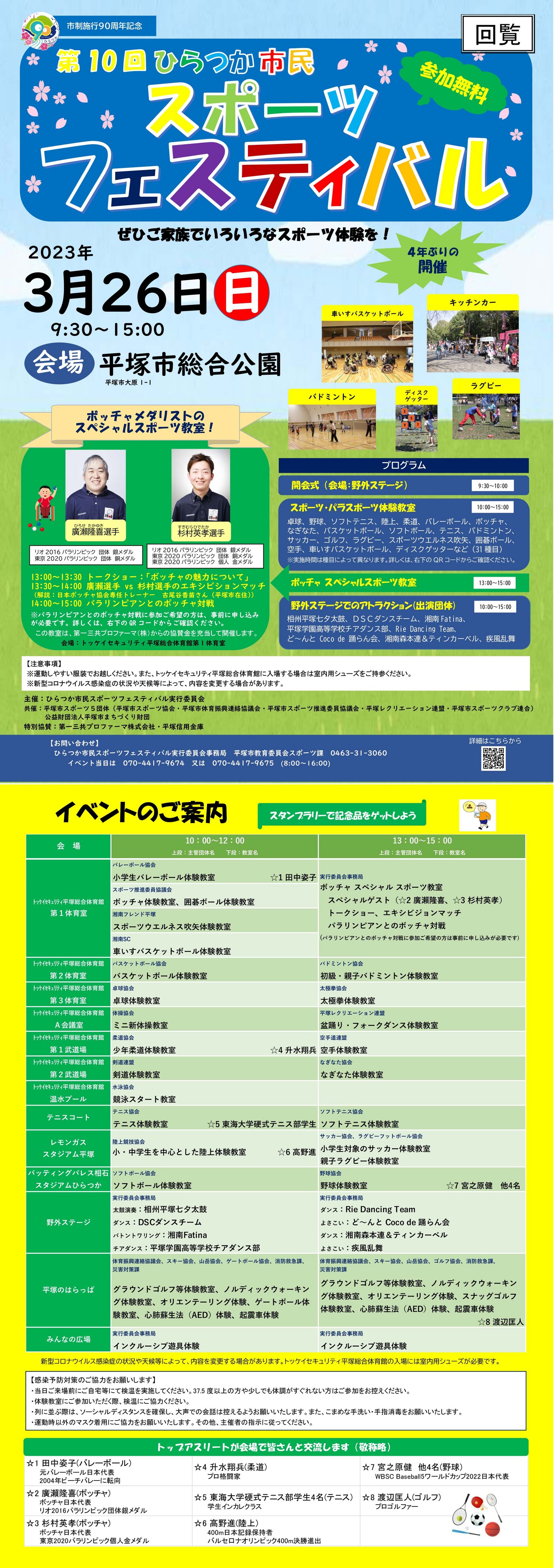 【回覧板】第10回ひらつか市民 スポーツフェスティバル／わたしの田村／地元密着!! ちいき情報局